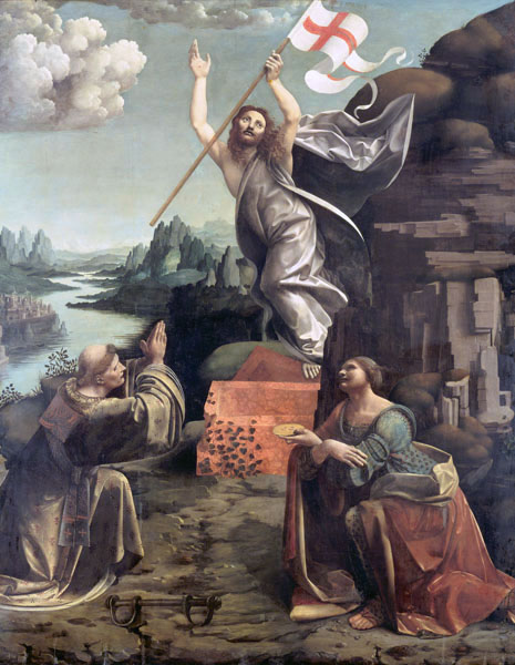 resurrection of christ with the standard of noblac and lucia anagoria